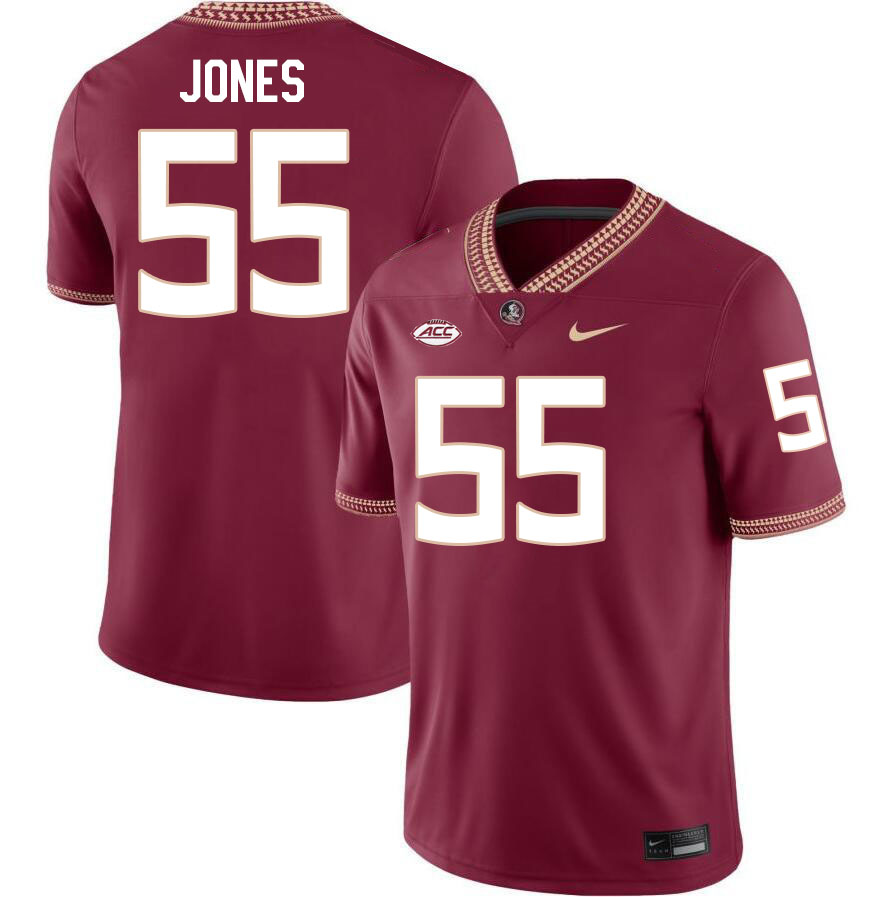 #55 Marvin Jones Florida State Seminoles Jerseys Football Stitched-Maroon